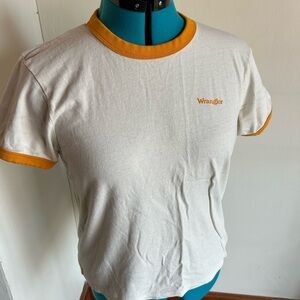Wrangler White and Orange Ringer T-Shirt